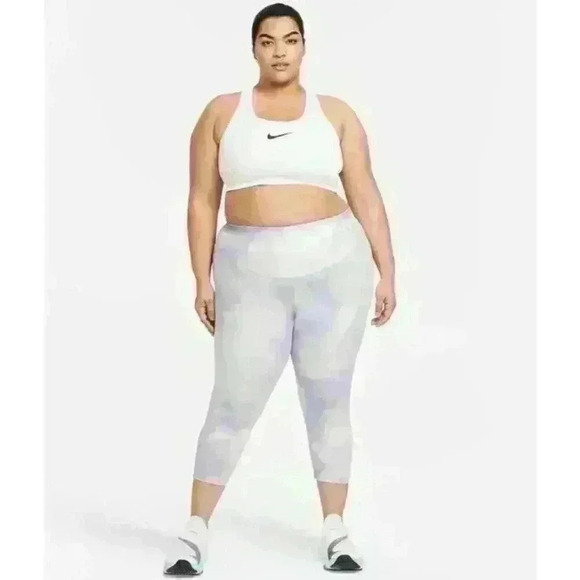 NEW! Nike One Women's Plus Size 1X Tie Dye Mid-Rise Crop Leggings - Picture 4 of 5